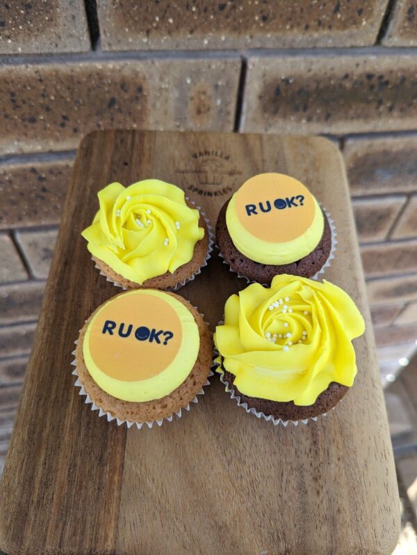 R U OK Day Cupcakes! Pick up for 10 or the 11th September (Min quantity 4)